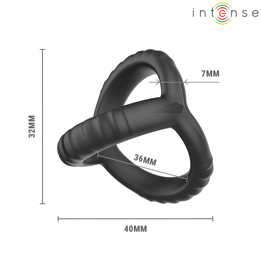 INTENSE - JOHN ADJUSTABLE TRIPLE PENIS RING MODEL 4 - Image 7