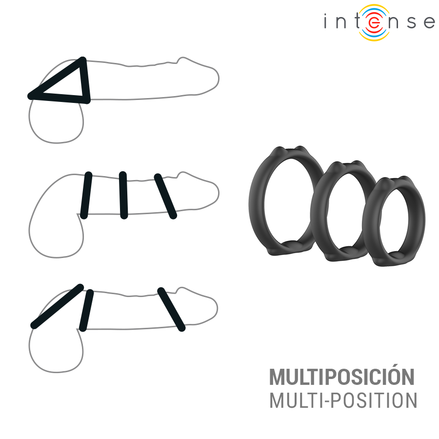 INTENSE - PETER SET OF 3 PENIS RINGS MODEL 9 - Image 4