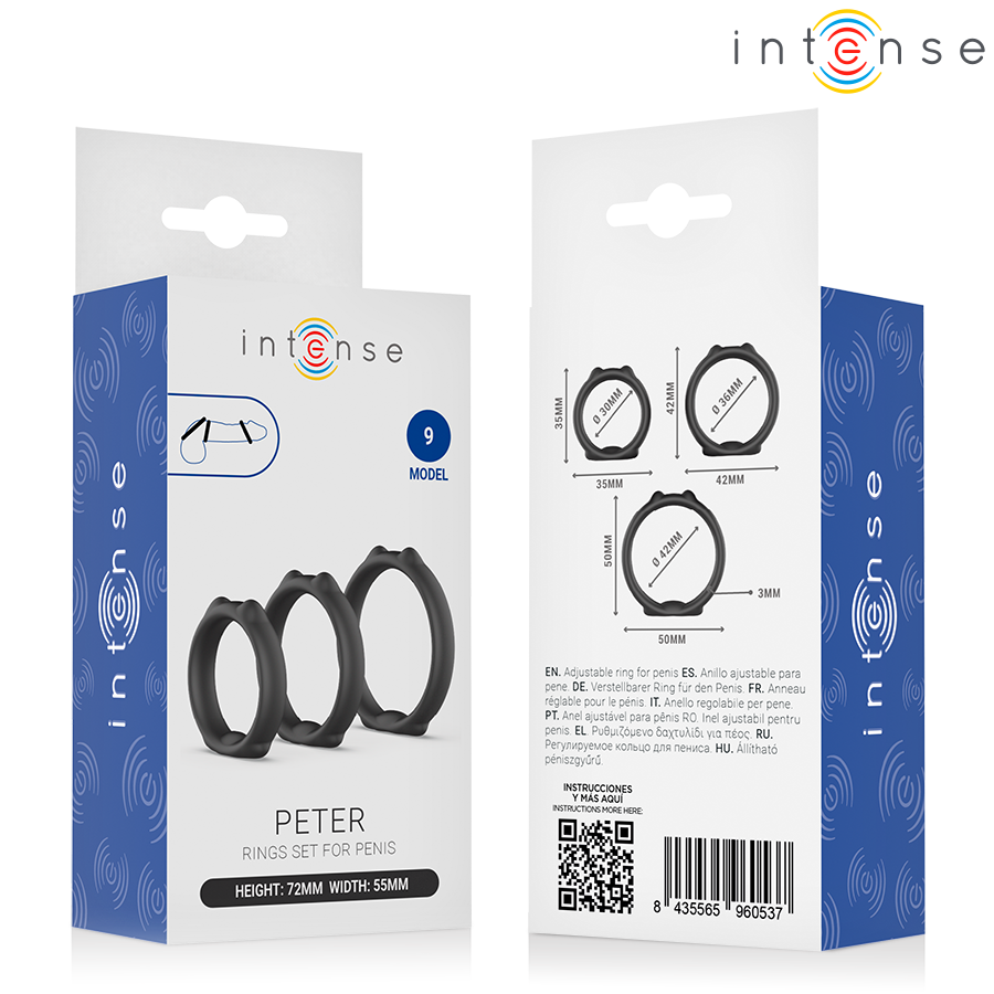 INTENSE - PETER SET OF 3 PENIS RINGS MODEL 9 - Image 7