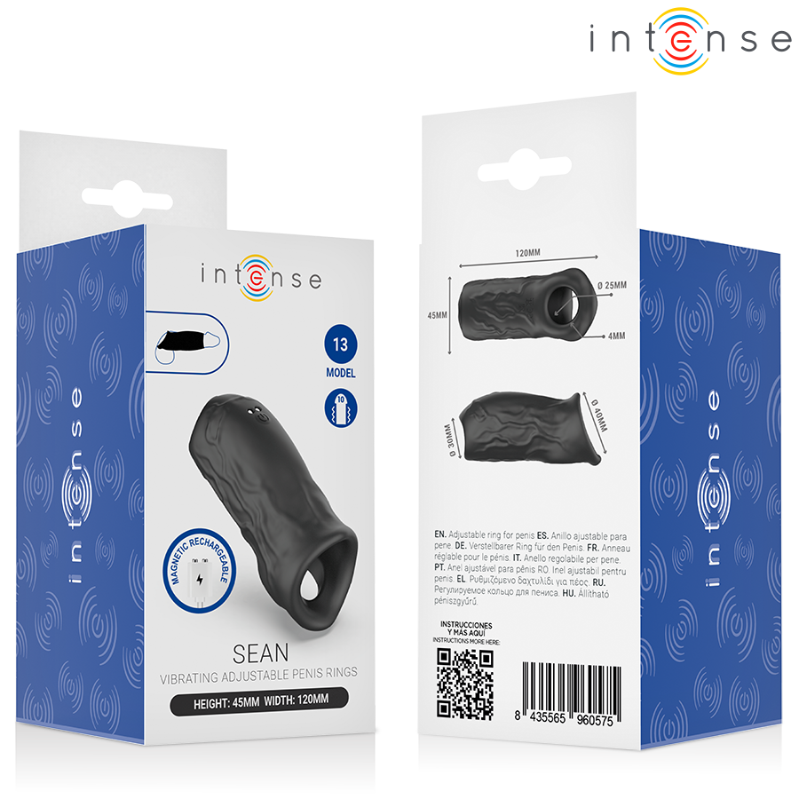 INTENSE - SEAN VIBRATING ADJUSTABLE PENIS RING MODEL 13 - Image 8