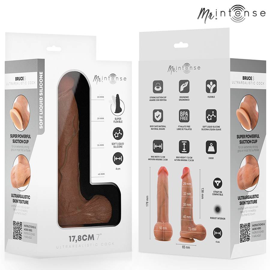 Mr Intense - Bruce S Godemichet En Silicone Avec Testicules 17,8 Cm -Ø- 4 Cm - Image 9