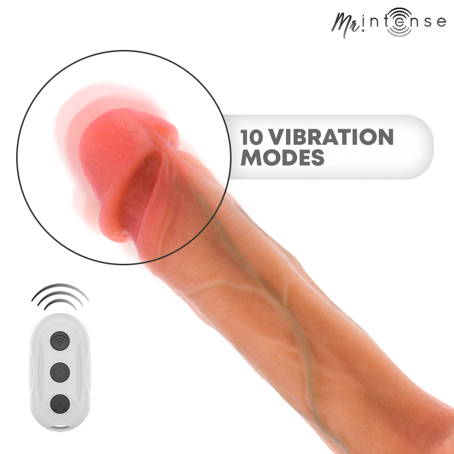 Mr Intense - Bradley Silicone Vibrating Dildo With Heat Effect And Remote Control 21 Cm -Ø- 4.2 Cm - Image 9