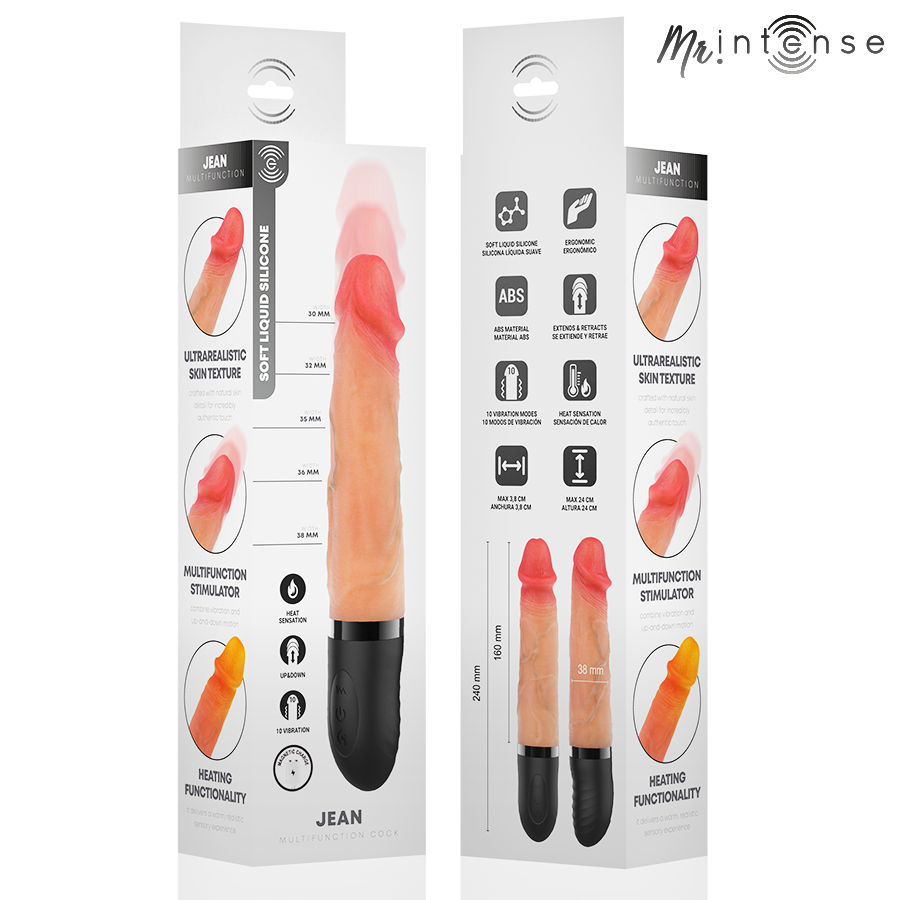 Mr Intense - Jean Up&Down Vibrator Silicone With Heat Effect 24 Cm -Ø- 3.8 Cm - Image 8