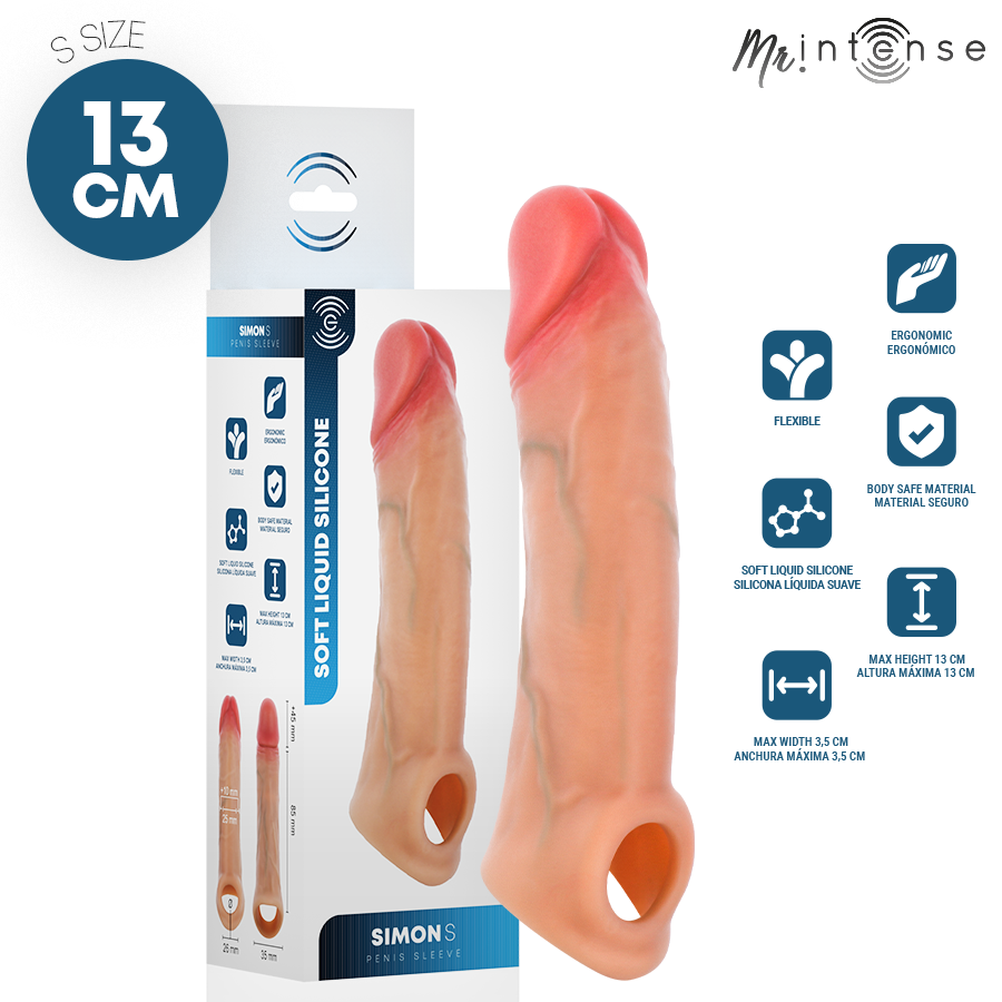 MR INTENSE - SIMON S PROTECTION PÉNALE EN SILICONE 13 CM -Ø- 4 CM