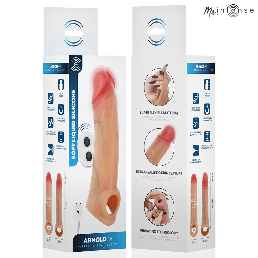 Mr Intense - Arnold M Vibrateur Manchon Pénis En Silicone Avec Télécommande 14,5 Cm -Ø- 4 Cm - Image 8