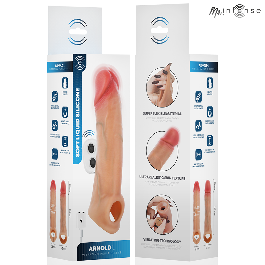 Mr Intense - Arnold L Vibrateur Manchon Pénis En Silicone Avec Télécommande 16 Cm -Ø- 4,5 Cm - Image 8