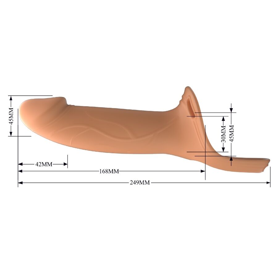 PRETTY LOVE - LANDON LIGHT-SKIN VIBRATING STRAP-ON - Image 7