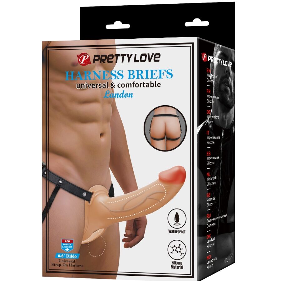 PRETTY LOVE - LANDON LIGHT-SKIN VIBRATING STRAP-ON - Image 10