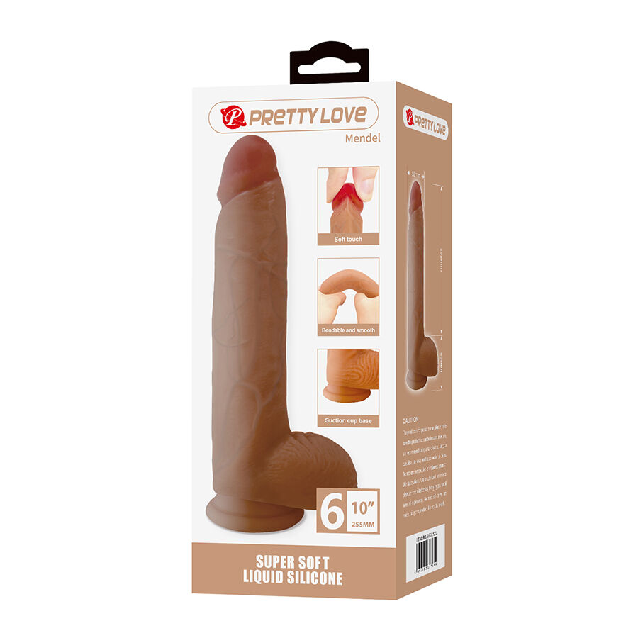 Pretty Love - Mendel Realistic Dildo With Suction Cup 25.5 Cm -Ø- 5.6 Cm - Image 9