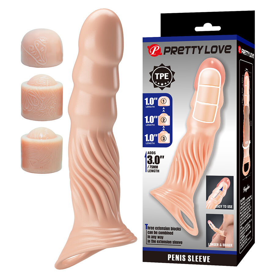PRETTY LOVE - GAINE PÉNIENNE TEXTURÉE AVEC EXTENSEURS