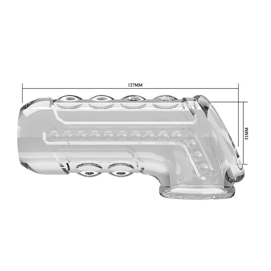 PRETTY LOVE - GAINE PÉNIENNE TEXTURÉE TRANSPARENTE - Image 8