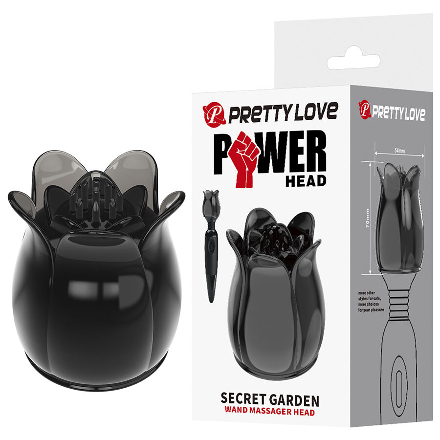 PRETTY LOVE - SECRET GARDEN TÊTE DE MASSAGE NOIRE