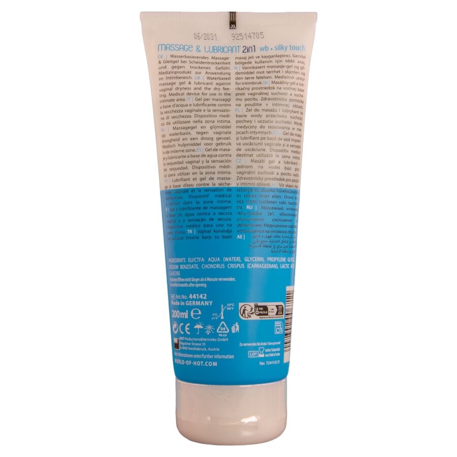 HOT - GEL DE MASSAGE ET DE GLISSE 2 EN 1, TEXTURE SOYEUSE, 200 ML - Image 3
