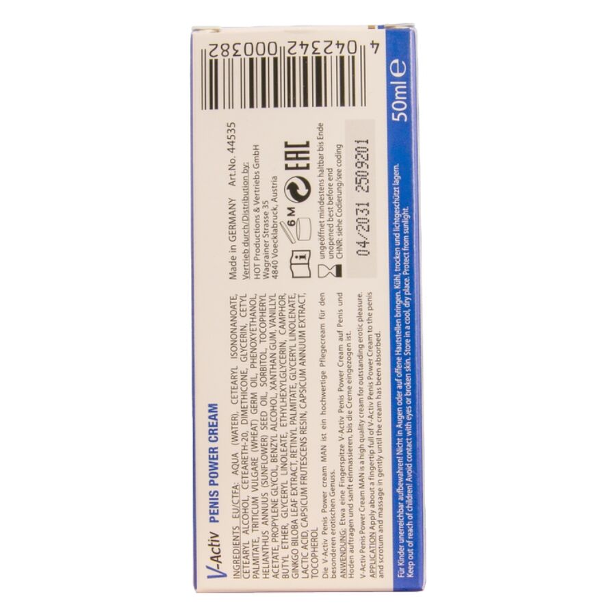 HOT - CRÈME STIMULANTE POUR LE PÉNIS V-ACTIV POUR HOMMES 50 ML - Image 6