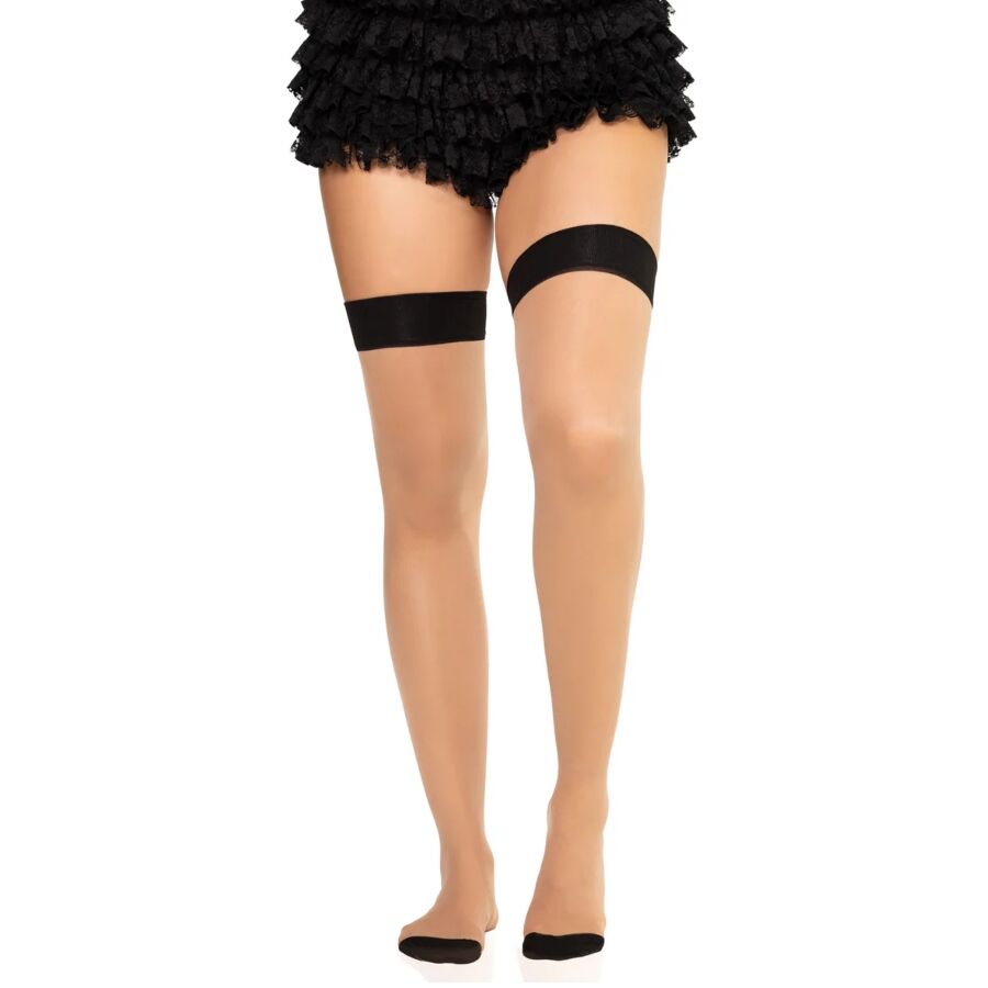 Leg Avenue - 1963 Bas En Spandex À Couture Arrière Noirs - Taille Unique - Image 6