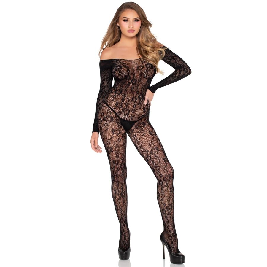LEG AVENUE - 89366 LINGERIE EN DENTELLE BODYSTOCKING NOIR - TAILLE UNIQUE - Image 6