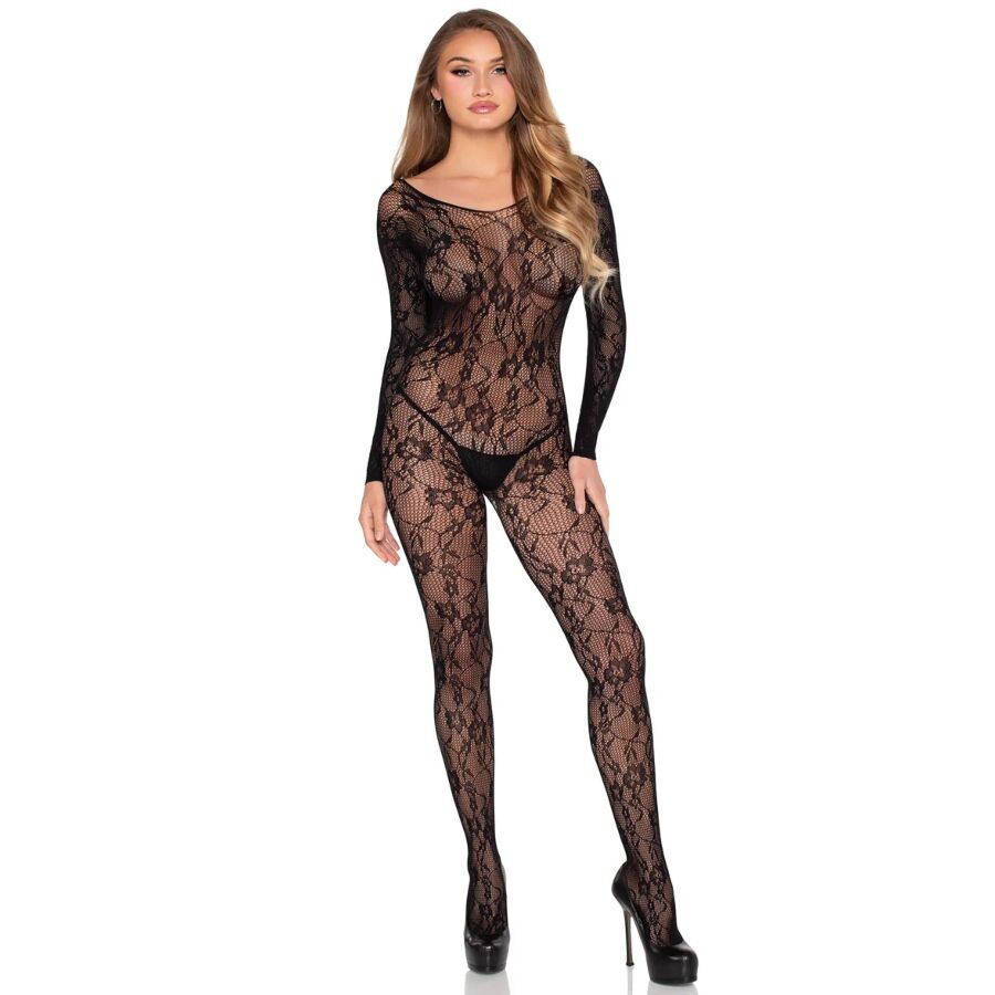 LEG AVENUE - 89366 LINGERIE EN DENTELLE BODYSTOCKING NOIR - TAILLE UNIQUE - Image 7