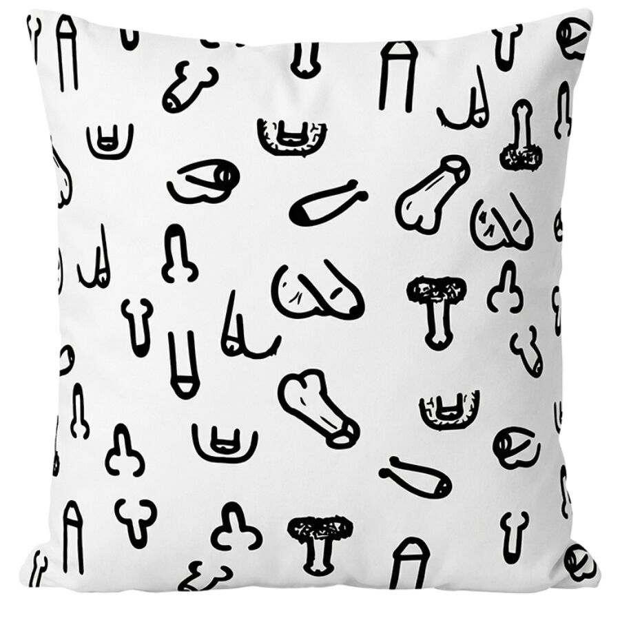 DIABLO PICANTE - COUSSIN PÉNIS BLANC 30 X 30