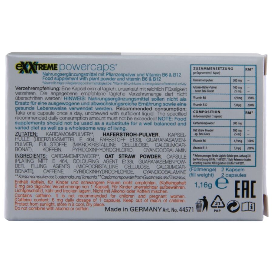 HOT - EXXTREME CAPSULES PUISSANCE MAN 2 UNITÉS - Image 5