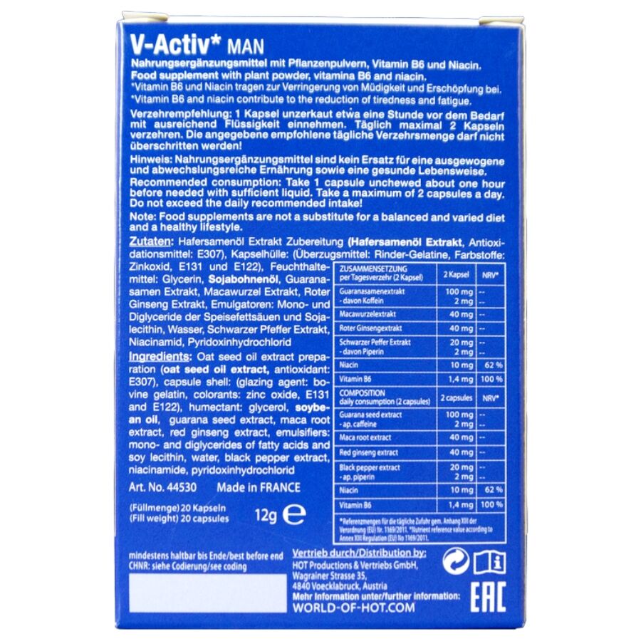 HOT - V-ACTIV CAPSULES HOMME 20 UNITÉS - Image 5