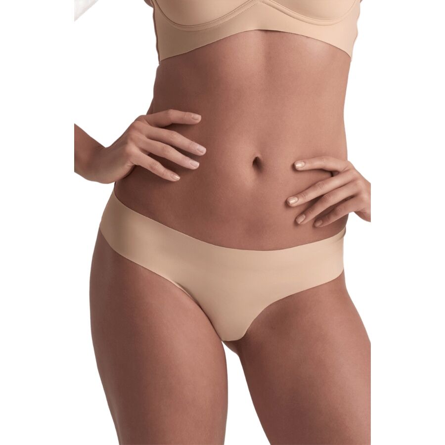BYE-BRA - INVISIBLE THONG 2 PACK BEIGE & BLACK - Image 3