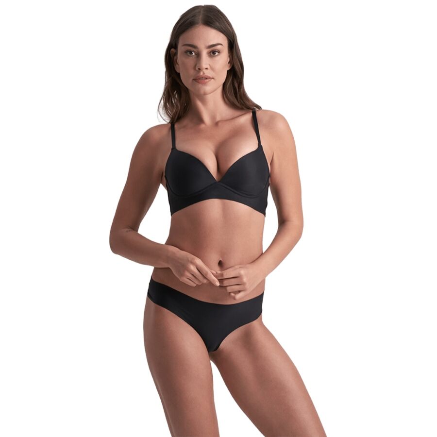 BYE-BRA - INVISIBLE THONG 2 PACK BEIGE & BLACK - Image 6