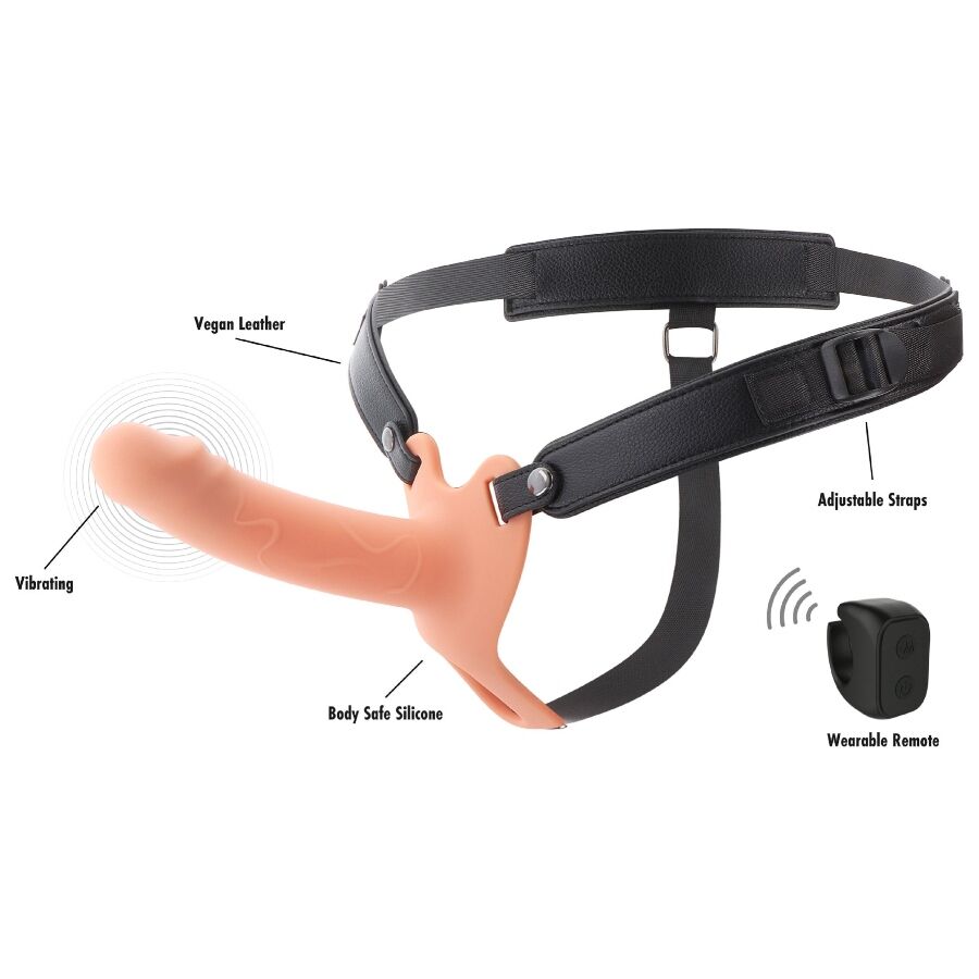 HIDDEN DESIRE - INFERNO MANCHON PÉNIS VIBRANT AVEC STRAP-ON 16 CM - Image 4