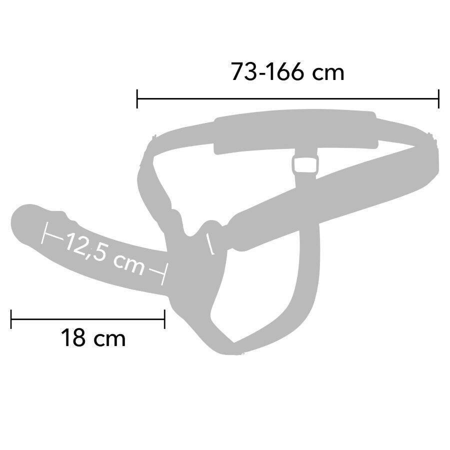 HIDDEN DESIRE - INFERNO MANCHON PÉNIS AVEC STRAP-ON EN SILICONE 18 CM - Image 3