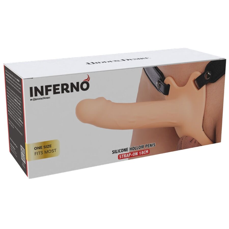 HIDDEN DESIRE - INFERNO MANCHON PÉNIS AVEC STRAP-ON EN SILICONE 18 CM - Image 7
