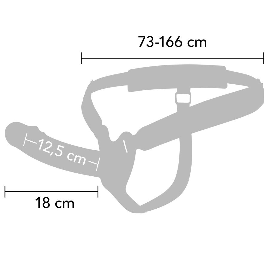 HIDDEN DESIRE - INFERNO MANCHON PÉNIS VIBRANT AVEC STRAP-ON 18 CM - Image 3