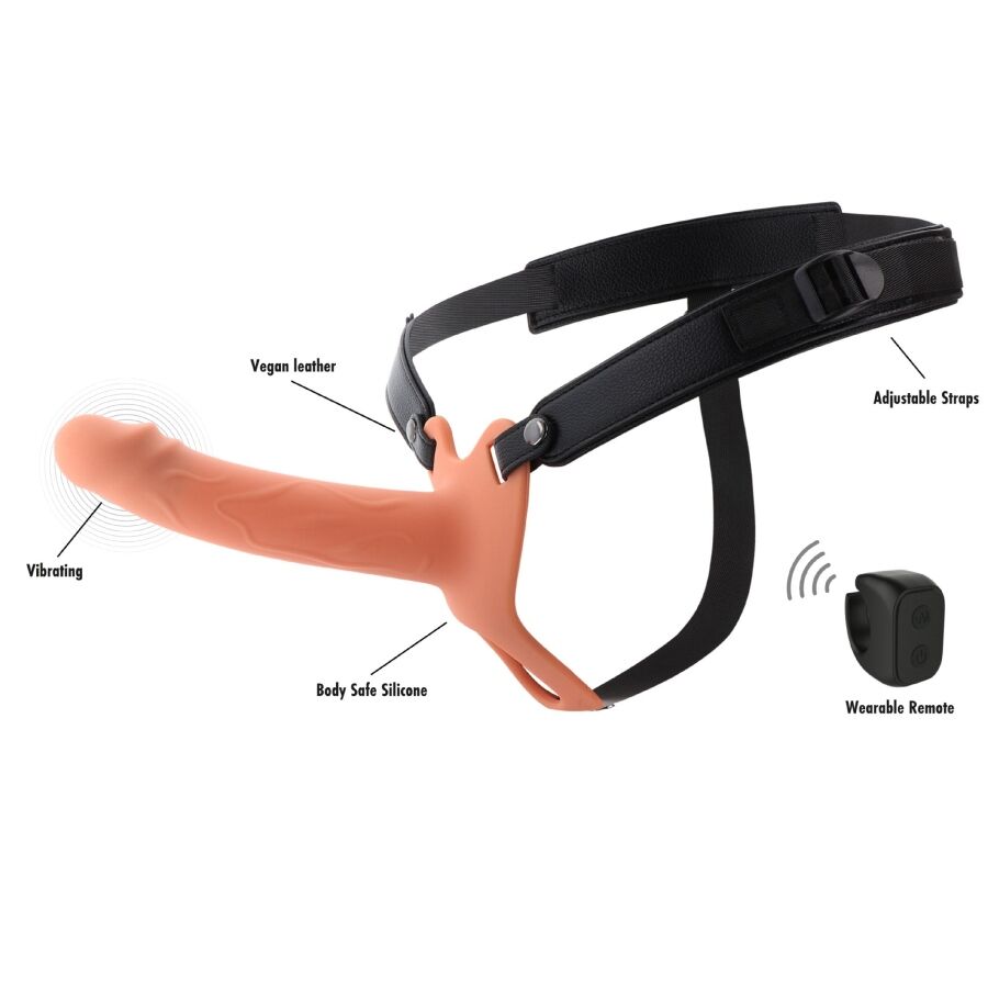 HIDDEN DESIRE - INFERNO MANCHON PÉNIS VIBRANT AVEC STRAP-ON 18 CM - Image 4