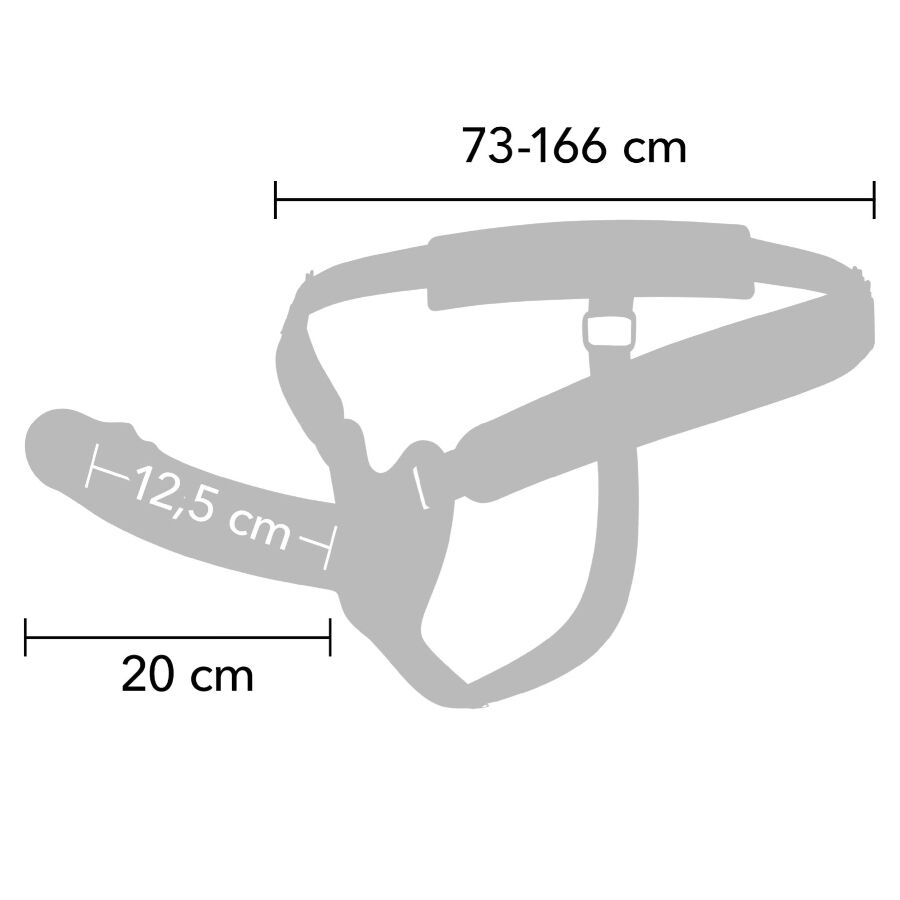 HIDDEN DESIRE - INFERNO MANCHON PÉNIS AVEC STRAP-ON 20 CM - Image 3