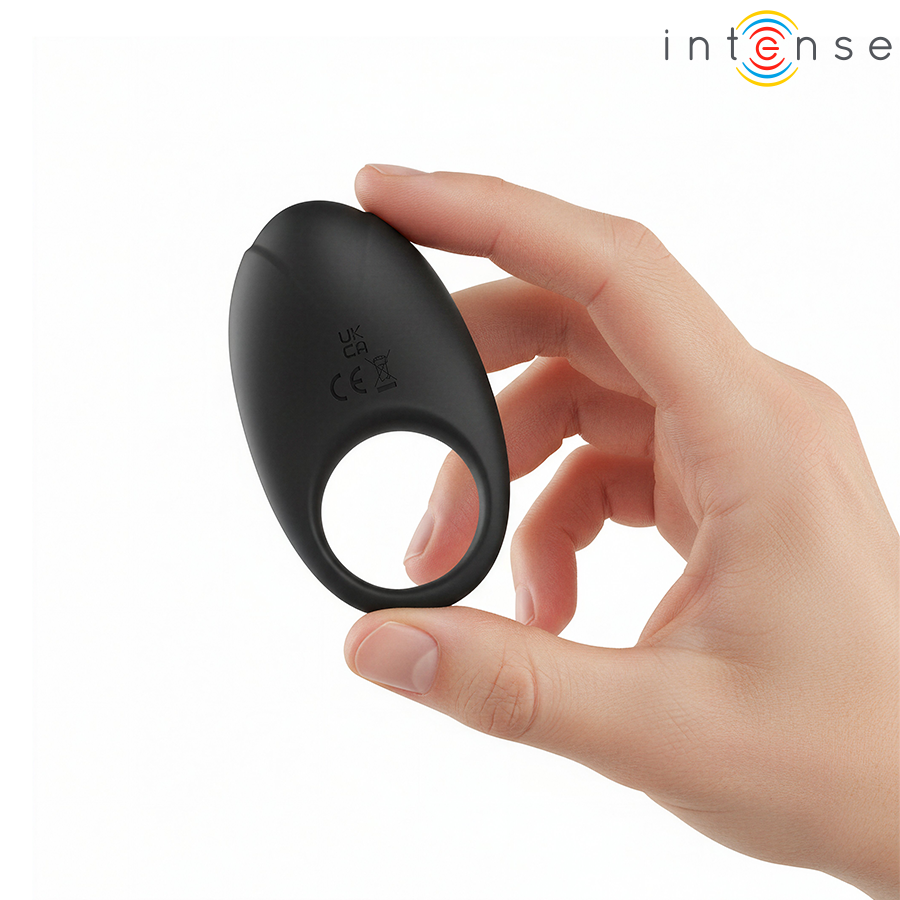Intense - Merlotte Anillo Vibrador Con Estimulación De Clítoris Negro - Image 9
