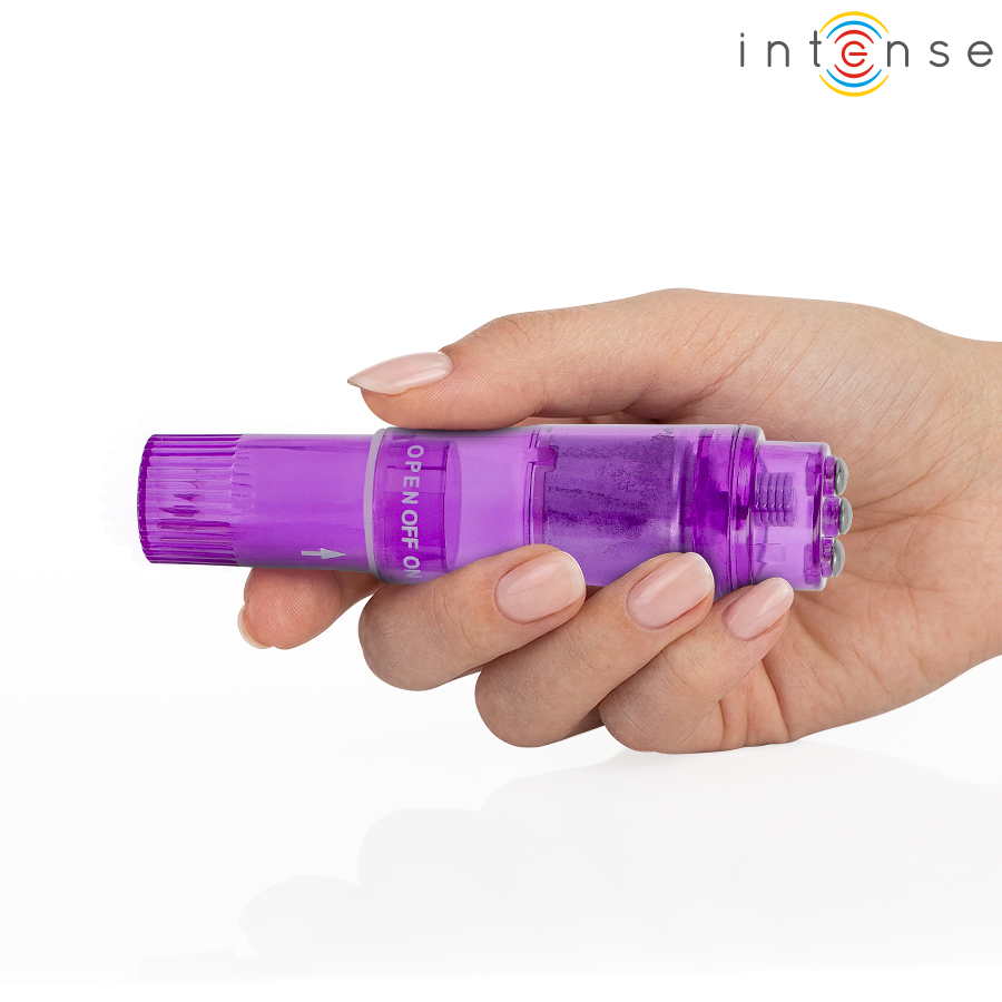 Intense - Mini Masseur Kurt Avec 4 Têtes Interchangeables Violette - Image 5