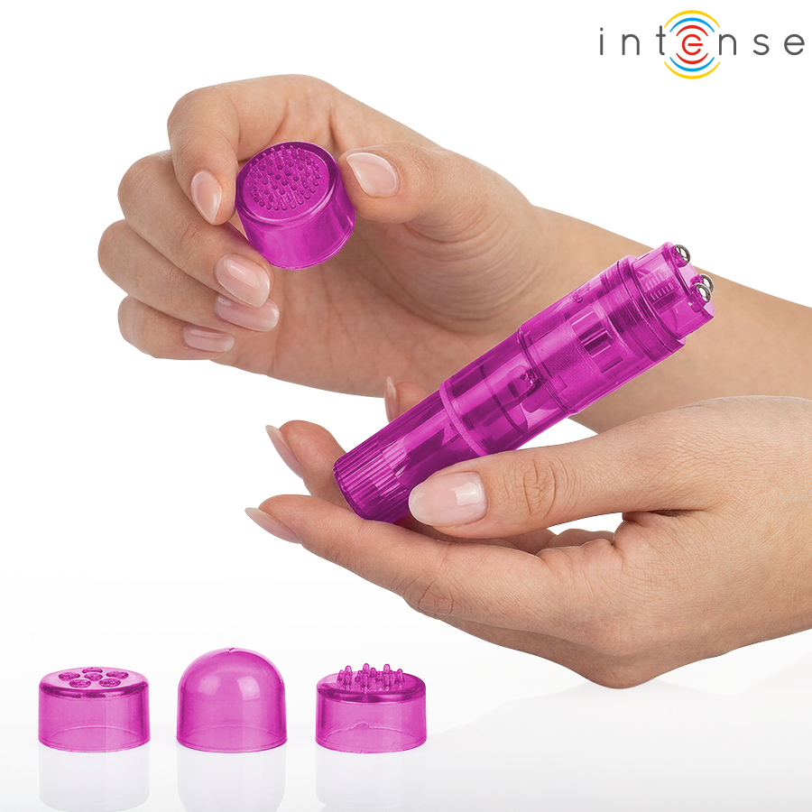 Intense - Mini Masseur Kurt Avec 4 Têtes Interchangeables Rose - Image 3