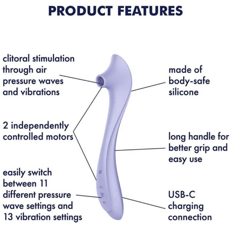 SATISFYER - EASY LOVER VIBRADOR & ESTIMULADOR AIR PULSE - Image 5