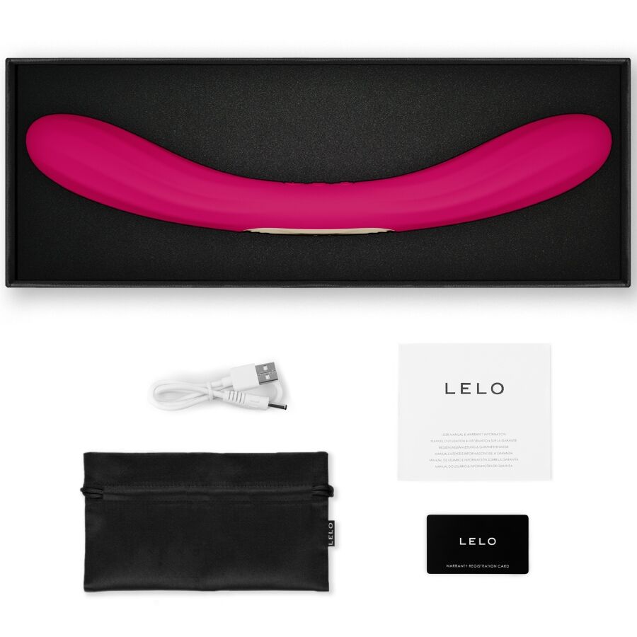 LELO - BOOMERANG VIBRATEUR À DOUBLE EXTRÉMITÉ CERISE - Image 4