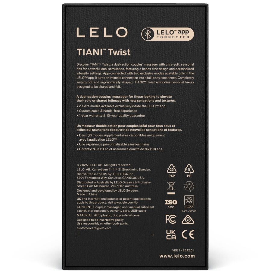 LELO - TIANI TWIST VIBRATEUR POUR COUPLES ROSE PÂLE - Image 5