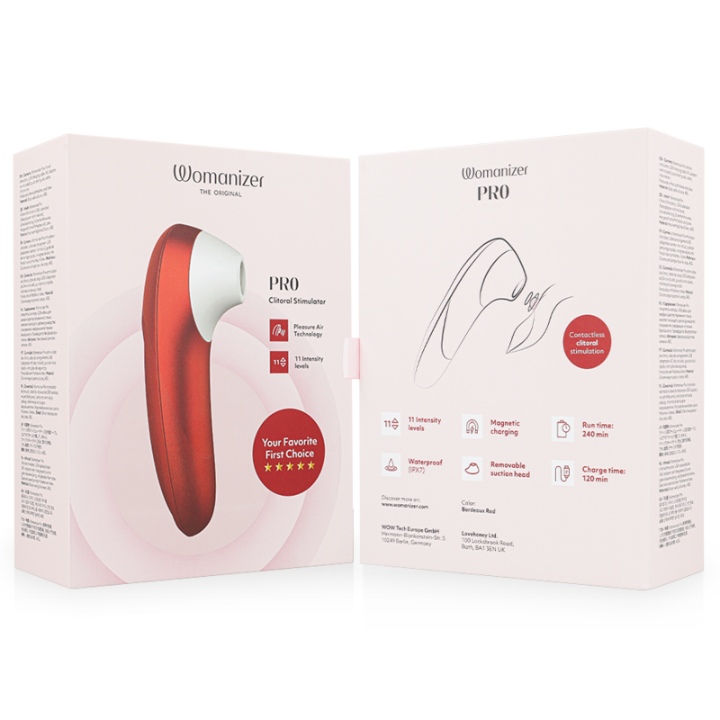 WOMANIZER - STIMULATEUR CLITORIAL VIBRANT PRO BORDEAUX - Image 8