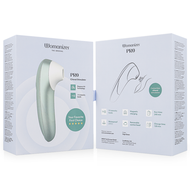WOMANIZER - STIMULATEUR CLITORIAL PRO VIBRANT VERT SAUGE - Image 8