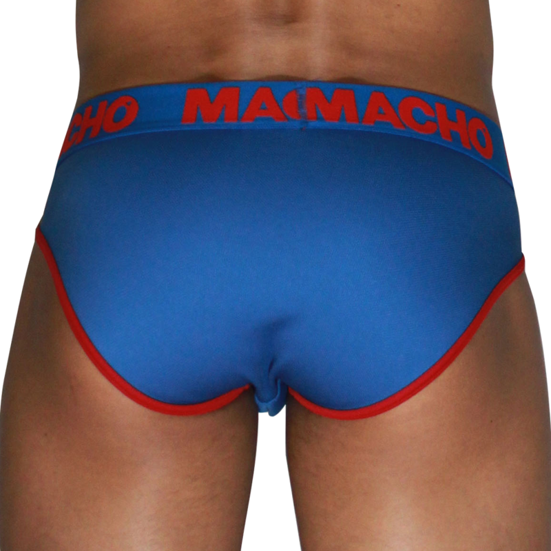 Macho - Mch005 Classic Slip Bleu + Rouge Xl - Image 4