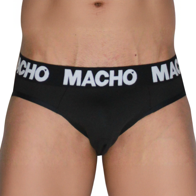 Macho - Mch007 Classique Slip Noir + Noir L - Image 3