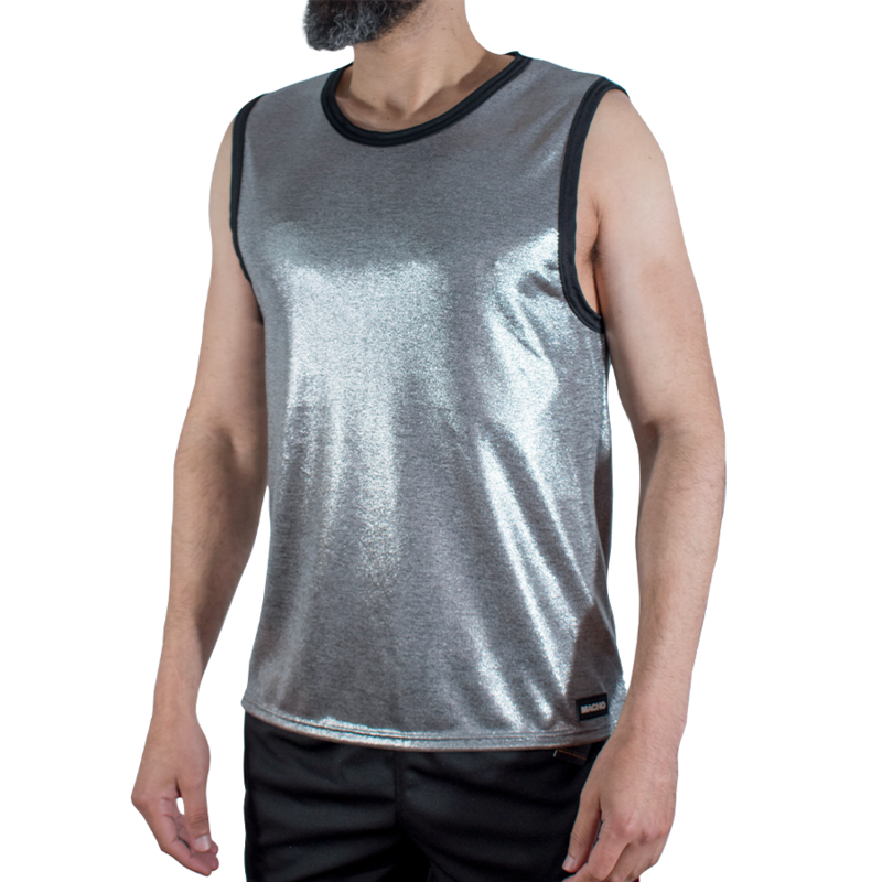 MACHO - T-SHIRT À PAILLETTES FINES L/XL
