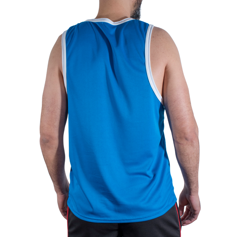 MACHO - CMV002 BLUE GYM T-SHIRT - Image 4