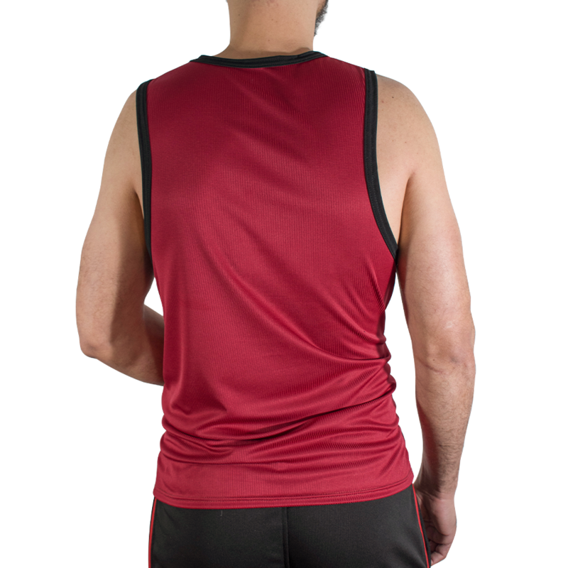 MACHO - CMV003 MAROON GYM T-SHIRT - Image 4