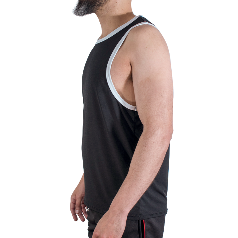 MACHO - CMV004 BLACK GYM T-SHIRT L/XL - Image 3