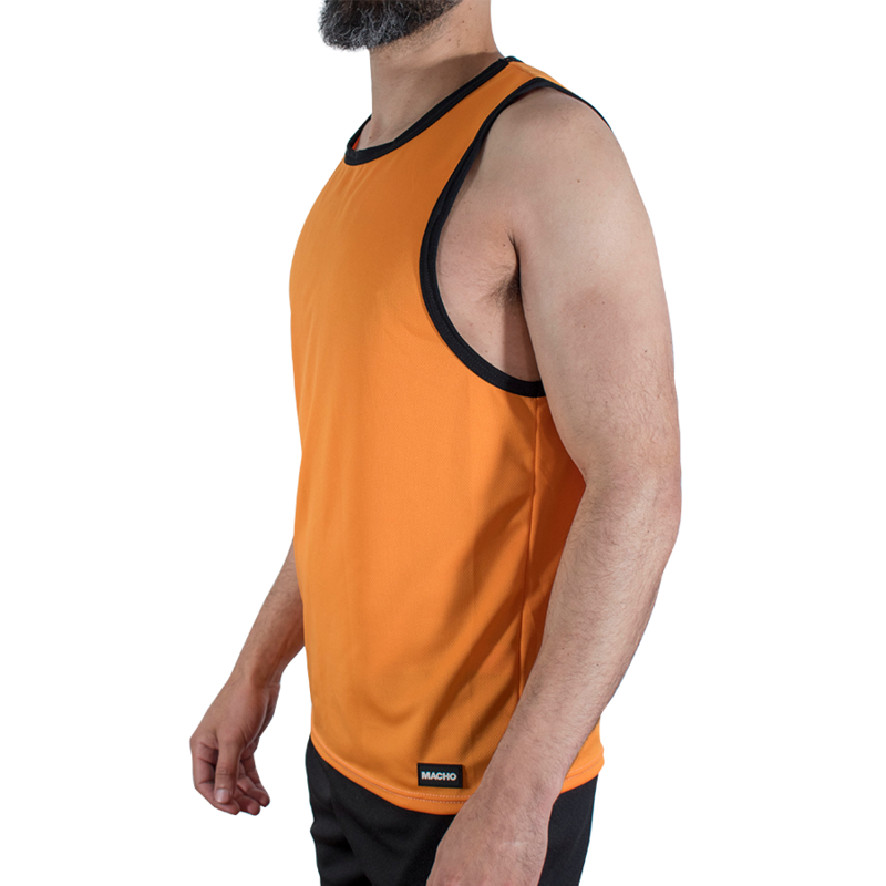 MACHO - CMV005 ORANGE GYM T-SHIRT L/XL - Image 3