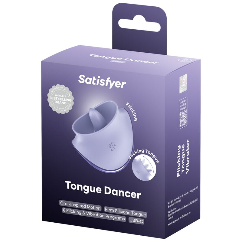 Satisfyer - Tongue Dancer Stimulateur Clitorial Avec Vibrations Et Pulsations Lilas - Image 6