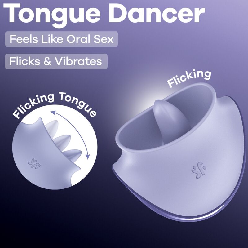 Satisfyer - Tongue Dancer Stimulateur Clitorial Avec Vibrations Et Pulsations Lilas - Image 7