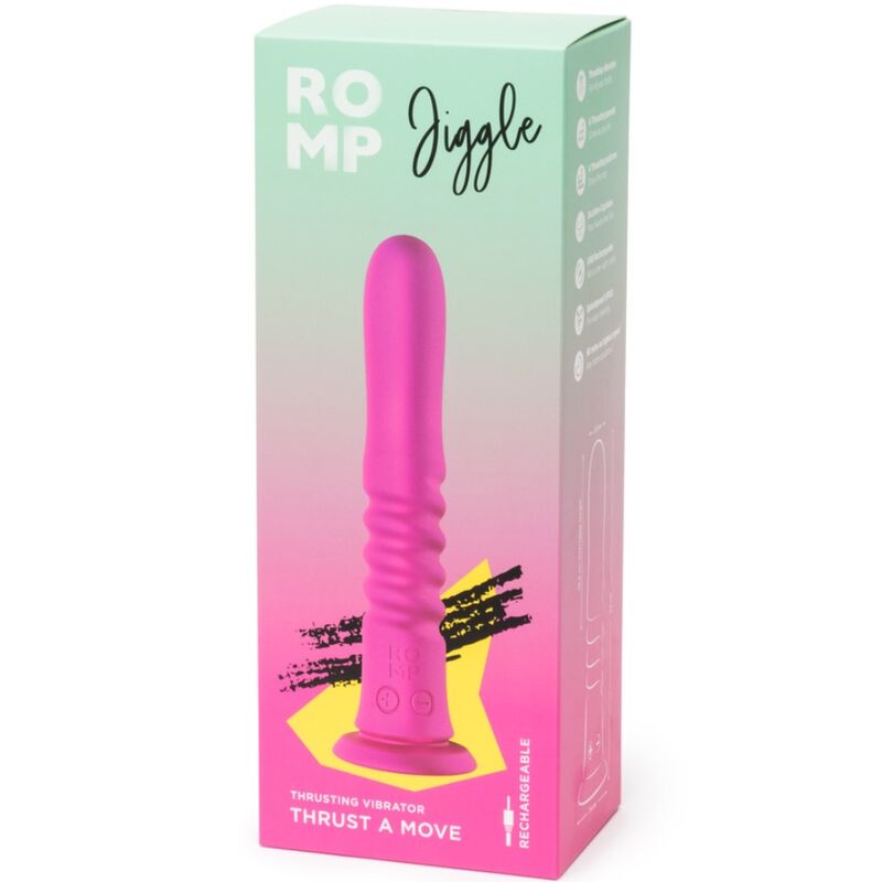ROMP - JIGGLE UP AND DOWN VIBRATOR WITH PINK SUCTION CUP - Image 9